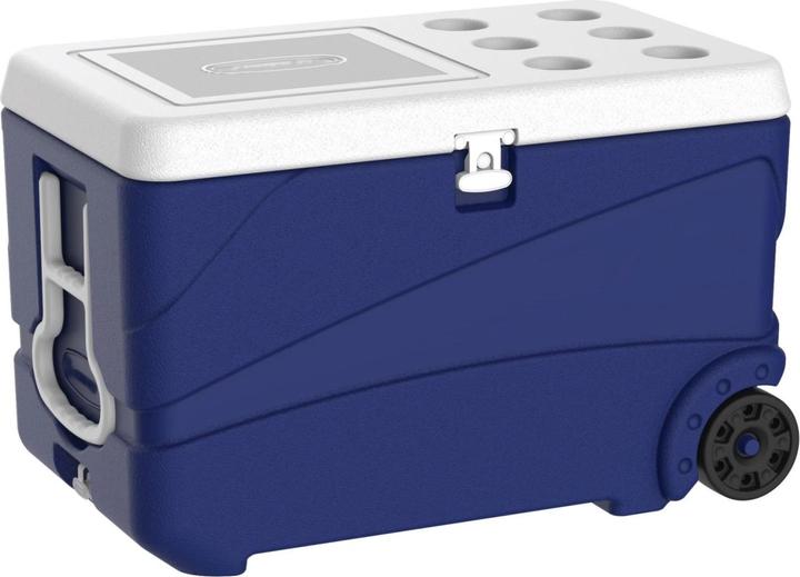 Actual product image Linum Transport box insulated blue 80lt with castors and lid (80 l)