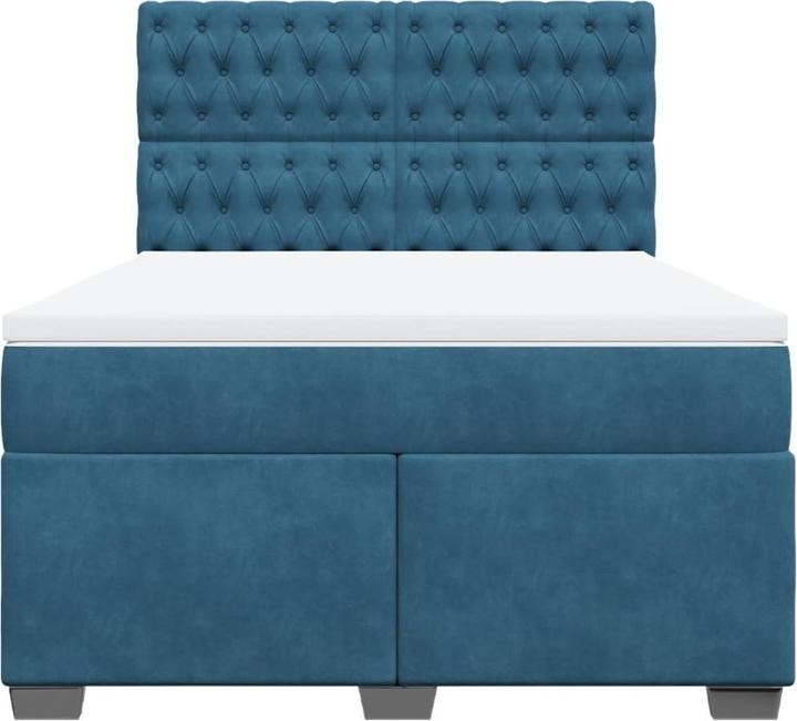 Produktbild vidaXL Bo x springbett mit Matratze 160 x 200 cm Samt (160 x 200 cm)