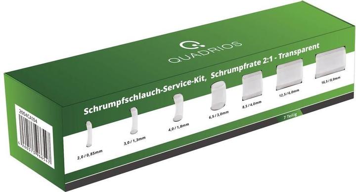 Quadrios 2004CA104 Schrumpfschlauchsortiment Transparent Schrumpfrate:2:1 1 Se (7x)