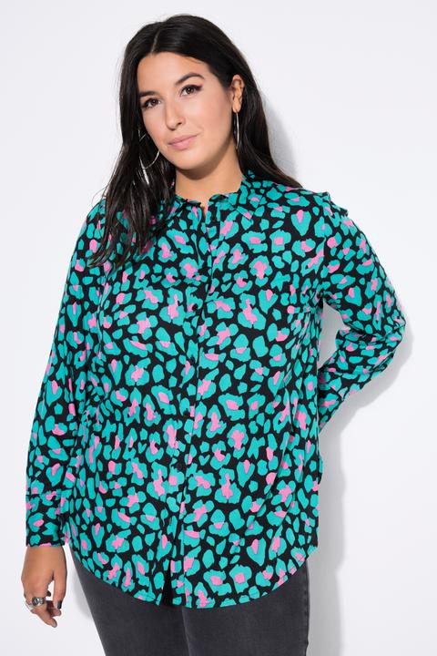 Immagine prodotto Studio Untold Camicia dal taglio dritto e ampio con colorato design leopardato (58, 60)