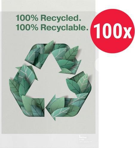 Image du produit Bene 100 pochettes transparentes grainées (A4, 100x)