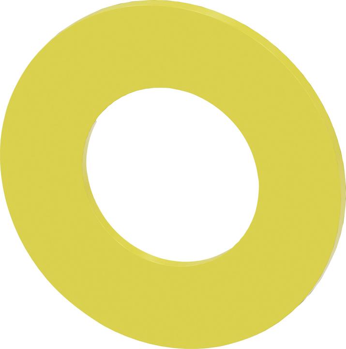 Actual product image Siemens Backing Plate For Em. Stop Yellow