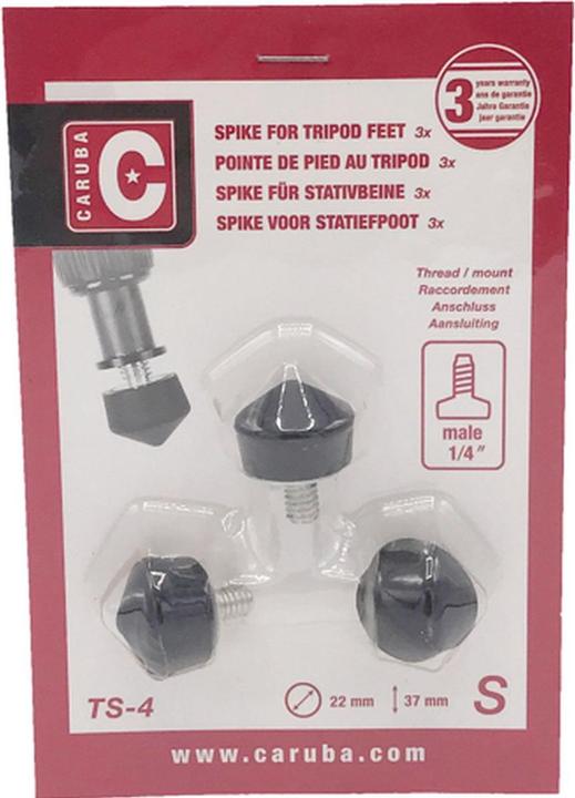 Produktbild Caruba 1/4" Statief Voetje Rubber / 22mm (3 stuks) (Stativfuss)