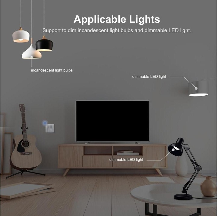 Immagine prodotto Sonoff Interruttore dimmer intelligente D1 con telecomando RM433R2 (Attuatore dimmerabile)