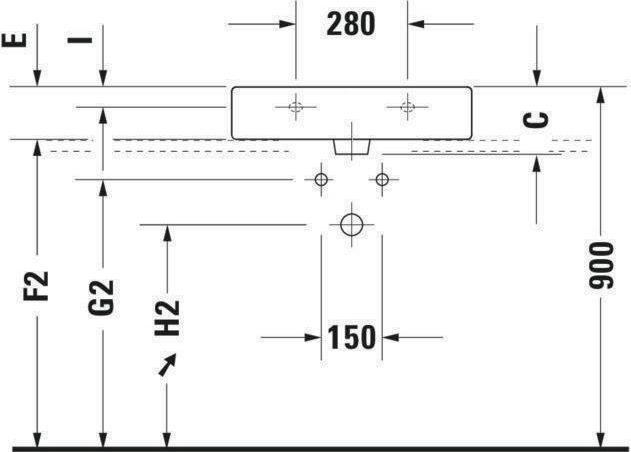 Immagine prodotto Duravit Lavabo Mbel Vero 60 cm bianco 0454600000 (470 mm, 600 mm)