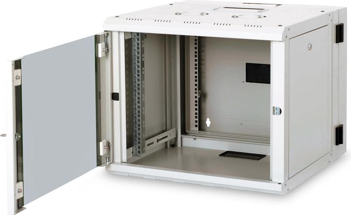 Actual product image Digitus Wall Mounting Cabinet Unique Series - double sectioned, pivoted (9 RU, 19 inch rack)