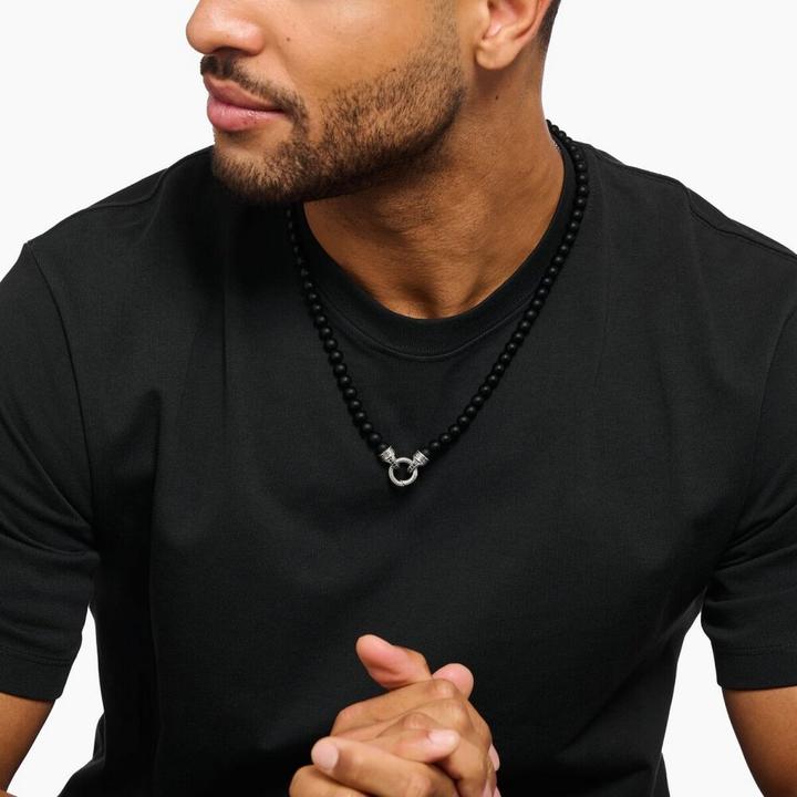 Immagine prodotto Thomas Sabo Bead Armband Black Cat Silber (17 cm, Argento 925)