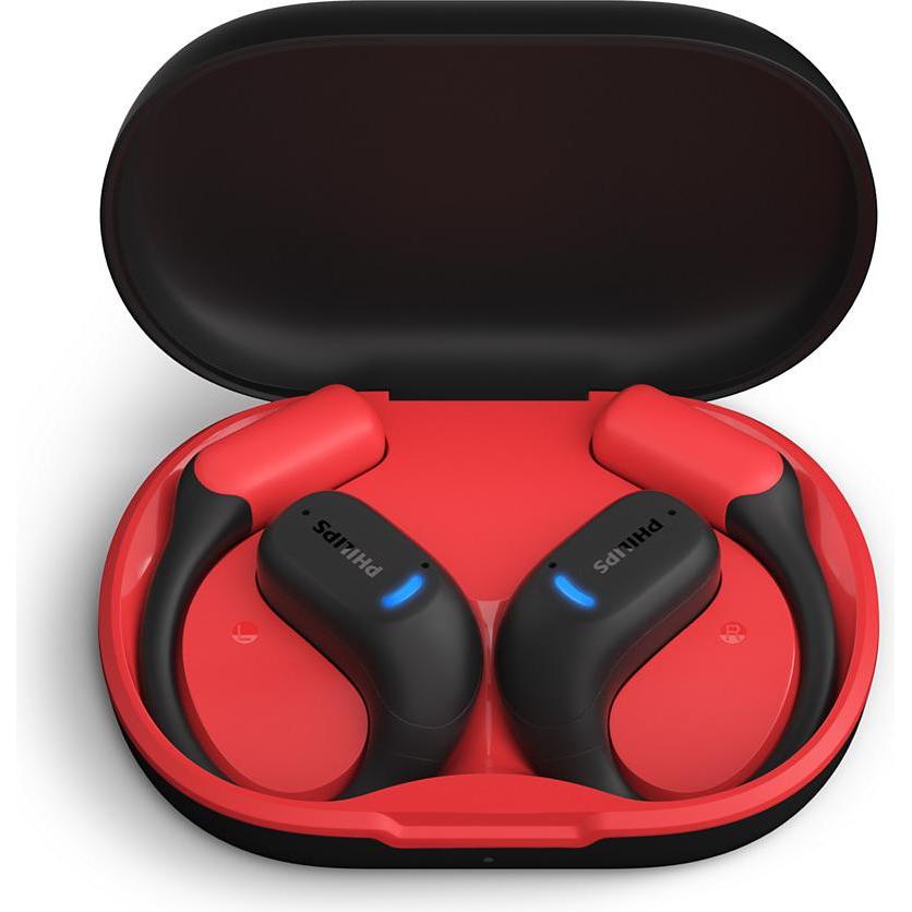 Philips TAA6709BK/00 (Keine Geräuschunterdrückung, 28 h, Kabellos), Kopfhörer, Rot, Schwarz