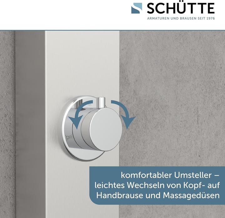 Actual product image Schütte Rain shower bath SANSIBAR shower panel stainless steel shower system rain shower 60085