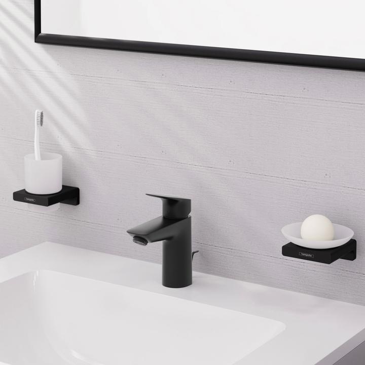 Produktbild hansgrohe HG Einhebel-Waschtischmischer 100 LOGIS DN 15 m ZAG G 1 1/4Zoll mattschwarz