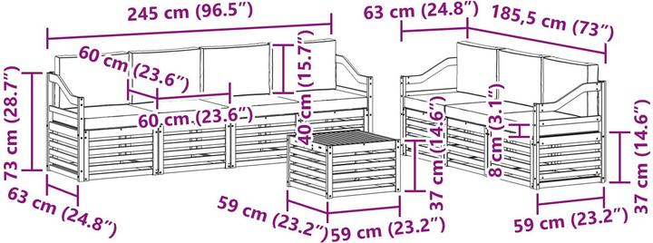 Produktbild vidaXL Outdoor-Sofa