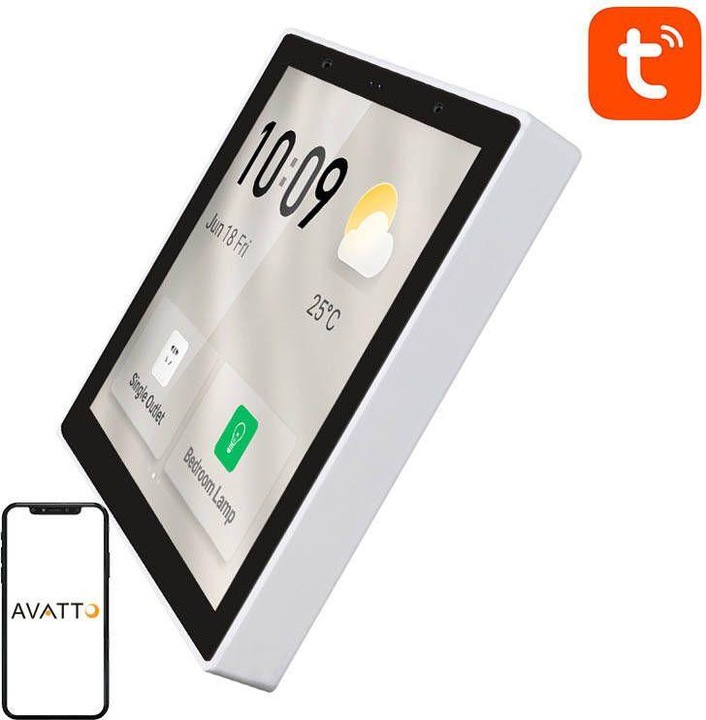 Actual product image Avatto Smart Control Panel T6E Wi-Fi Ble Zigbee Tuya
