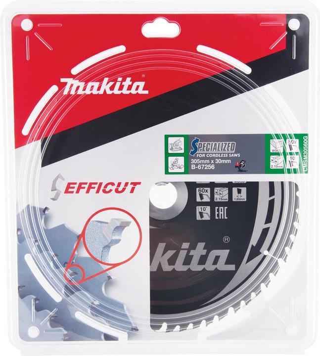 Actual product image Makita EFFICUT saw blade 305x30mmx60teeth