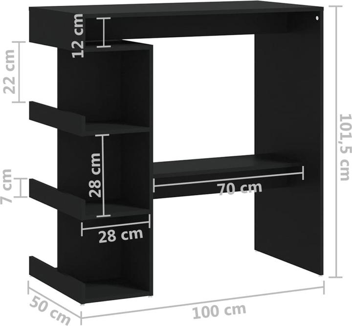 Image du produit vidaXL Bartisch (100 x 50 x 101.50 cm)