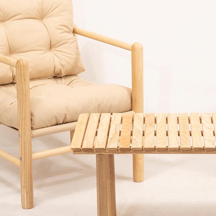 Image du produit Kalune Design Soft Garden Table Three Chairs Set (135 x 135 x 74 cm)