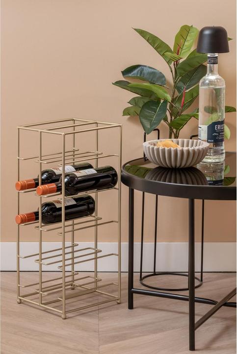 Actual product image present time Weinregal Duo Floor 57 x 25 cm, Gold (Wine bottle holder)