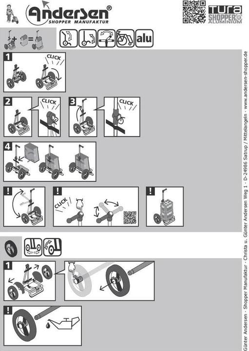 Produktbild Andersen Tura Shopper Ortlieb Einkaufstrolley 50 cm