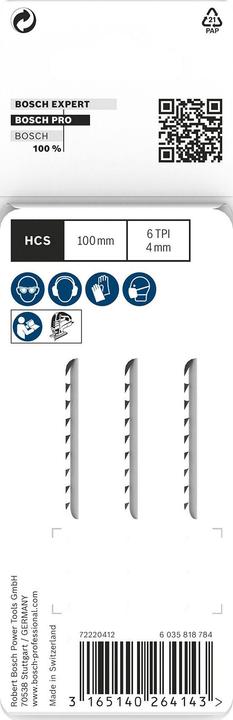 Produktbild Bosch Professional Zubehör PRO Wood precise T144DP Stichsägeblatt, 100 mm, 3-tlg.
