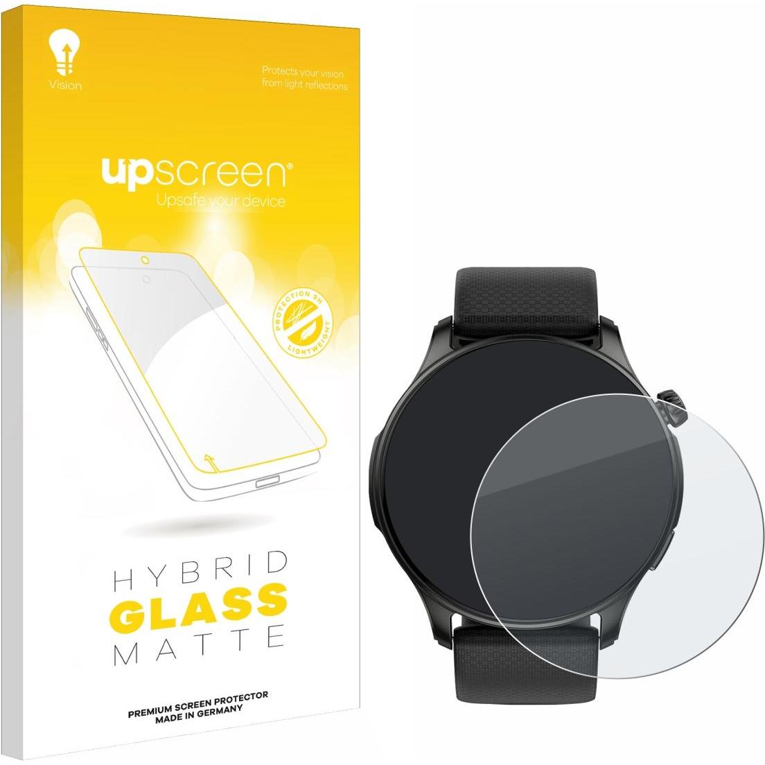 upscreen Schutzglas Schutzfolie Displayschutz Display Schutz Glas Folie matt, Smartwatch Schutzfolie, Schwarz