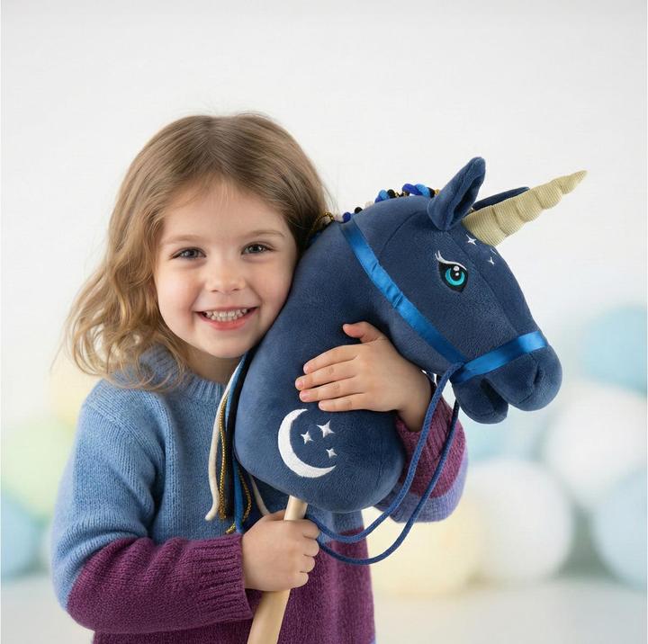 Image du produit Bieco Steckentier Einhorn Luna Blau/Gold/Dunkelblau