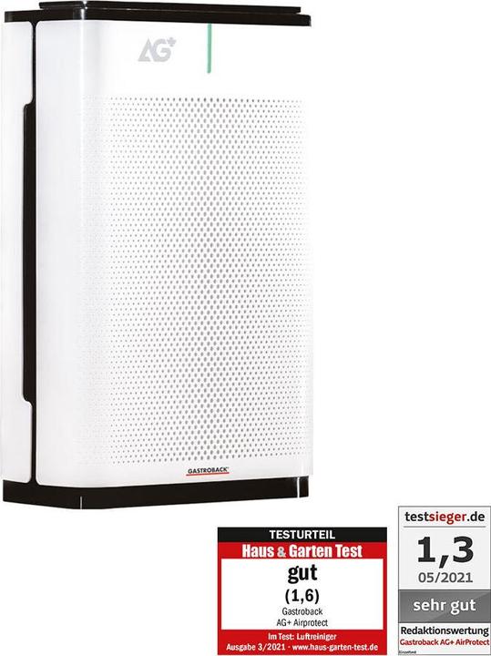 Actual product image Gastroback 20100 Air purifier AG+ AirProtect Ideal for allergy sufferers & asthmatics, AG+ Antiviral Filter (50 m²)