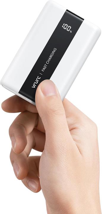 Vrurc Kleine Powerbank für schnelles Aufladen (20000 mAh, 22.50 W)