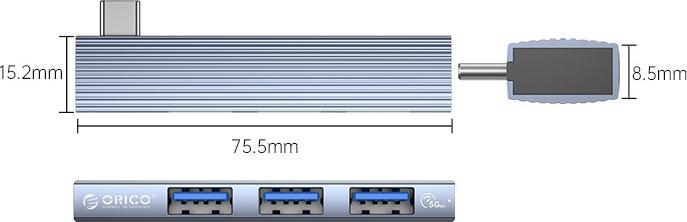 Produktbild Orico 3-in-1 Type-C Docking Station (USB-C, 3 Ports)