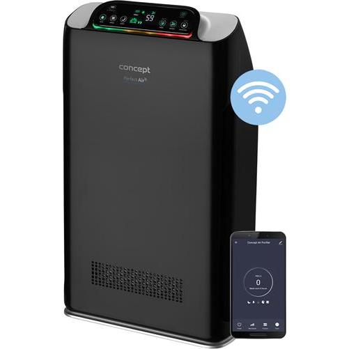 Concept CA2000, Luftreiniger, Schwarz, Silber