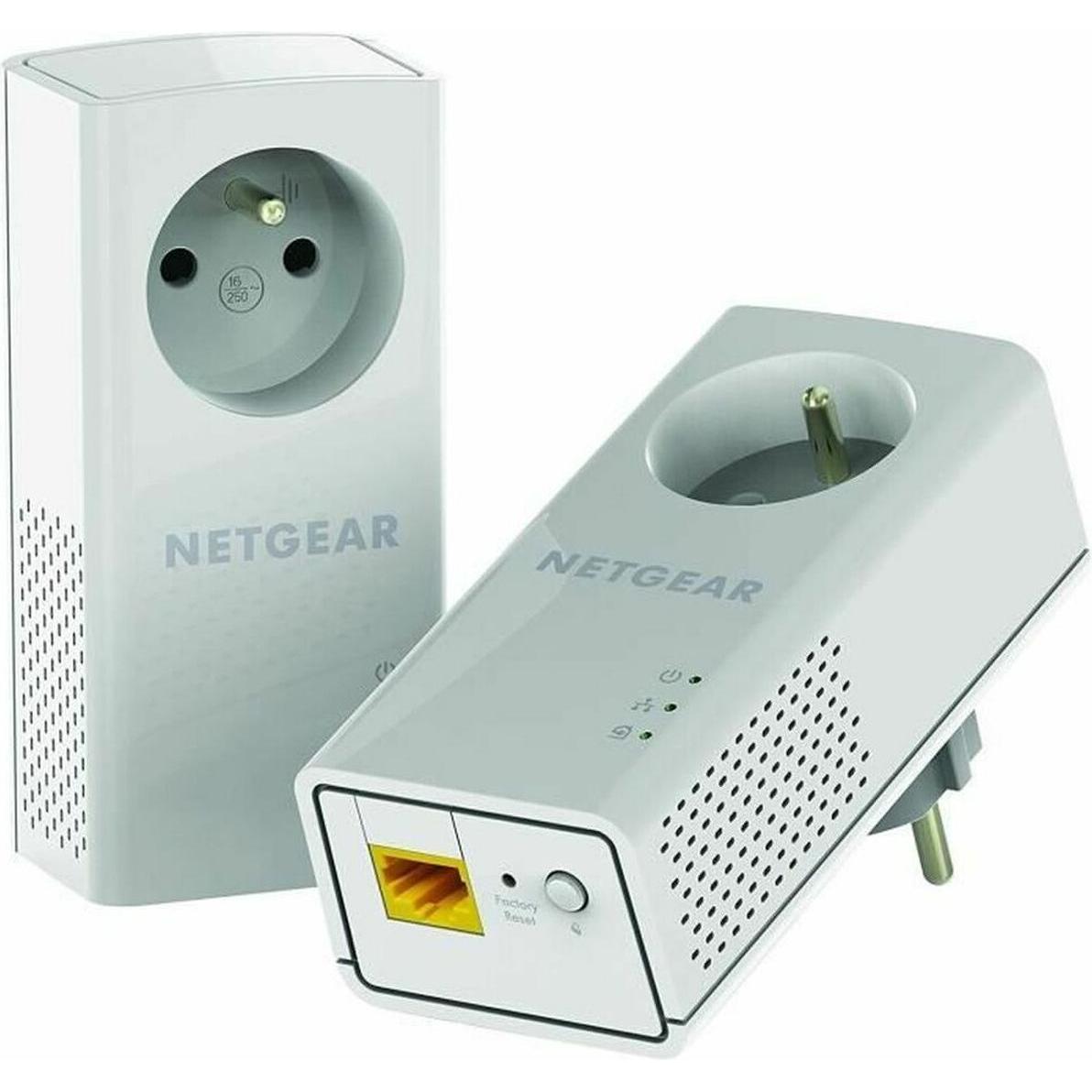 Netgear Powerline 2000 + Extra Outlet (2000 Mbit/s), Powerline, Weiss