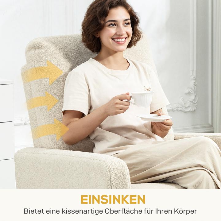 Actual product image Homcom Relaxsessel Polyester, Stahl Beige