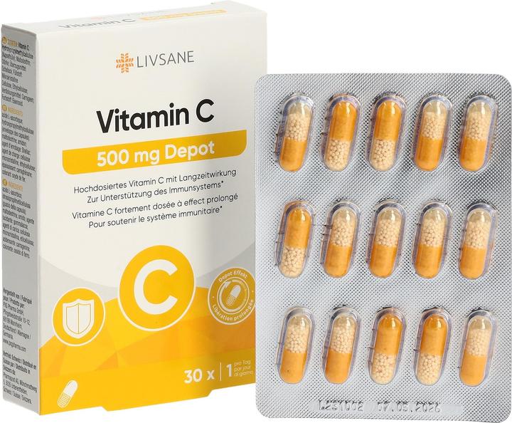 Immagine prodotto Livsane Vitamin C Depot CH Versione Caps (30 Pezzo/i, Pillole, 38 g)