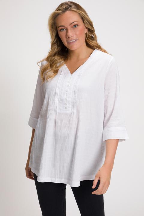 Produktbild Ulla Popken Bubble-Tunika, Biesen, Herzausschnitt, 3/4-Arm (42, 44)