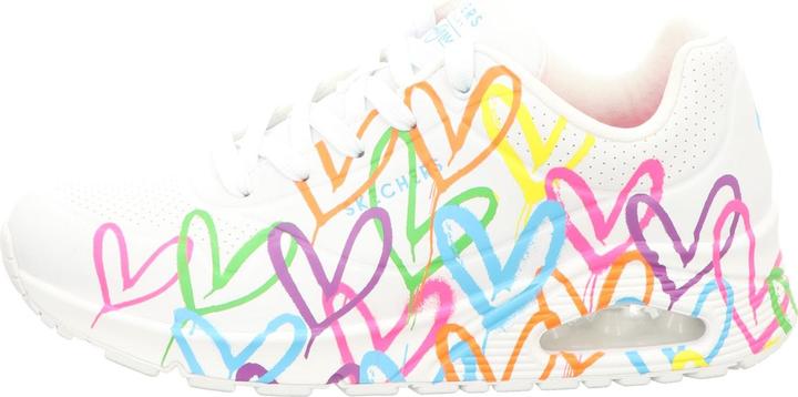 Actual product image Skechers Ladies lace-up shoes sporty rubber sole white (36.5)