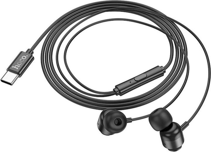 Image du produit Hoco Wired headphones M122 Power metal universal digital earphones with microphone Type-C Black (Filaire)