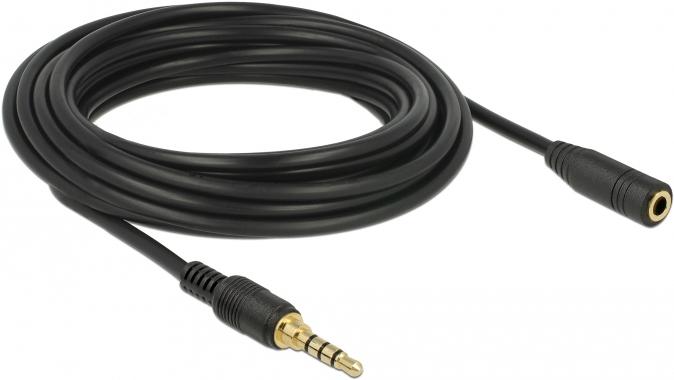 Productafbeelding Delock Jack verlengkabel 4 pins mannetje naar vrouwtje (5 m, 3,5 mm aansluiting (AUX))