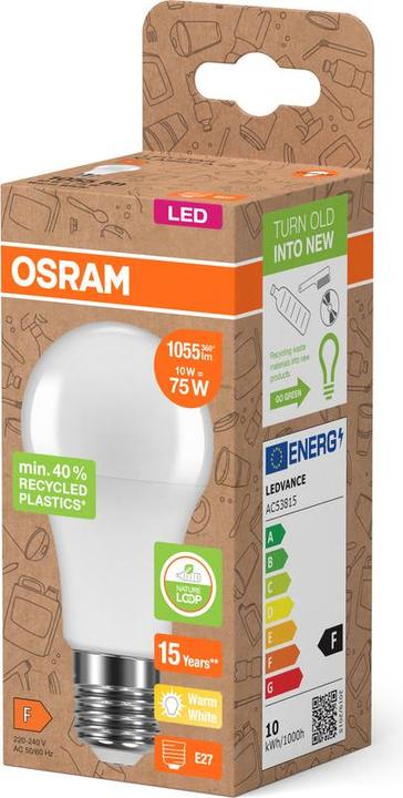 Produktbild Osram LED Pcr Lamps With Classic A (E27, 10 W, 1055 lm, 1 x, F)