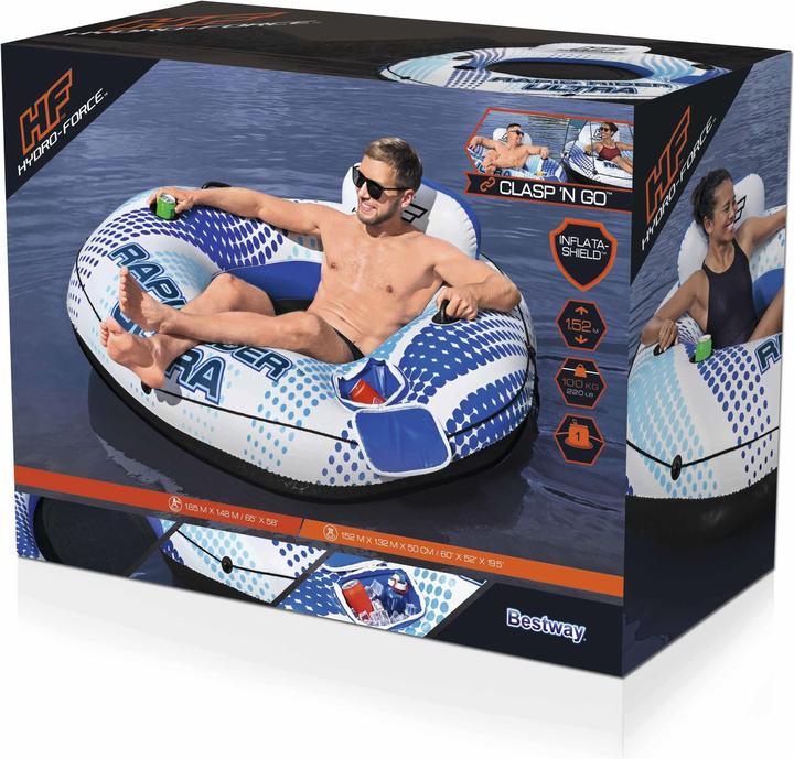 Actual product image Bestway Hydro-Force Rapid Rider Ultra River Tube with with Zippered Storage 1.52 m