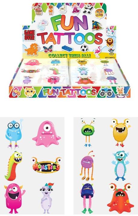 Produktbild Henbrandt 6 süsse Monster Tattoos 4cm