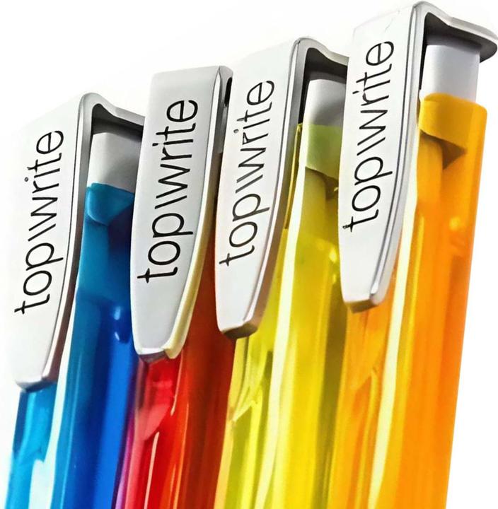 Productafbeelding Topwrite 4 balpennen met comfort grip (Veelkleurig, 4x)