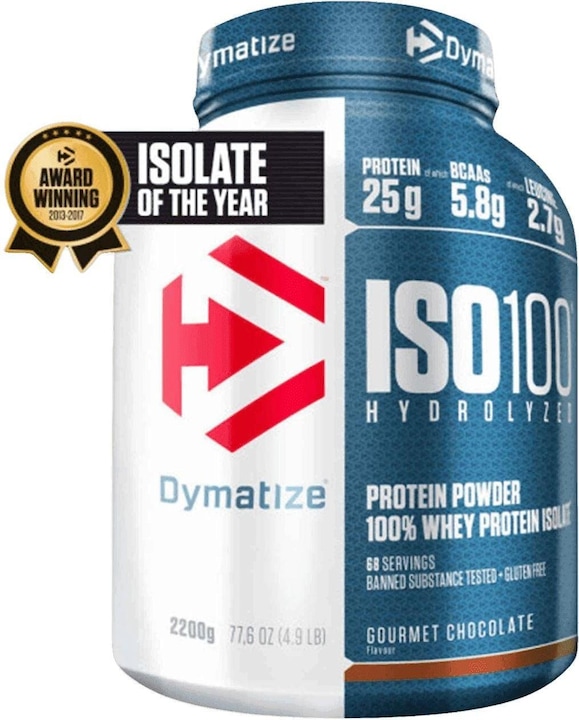 Actual product image Dymatize ISO 100 Hydrolyzed (Strawberry, 1 pcs., 2264 g)