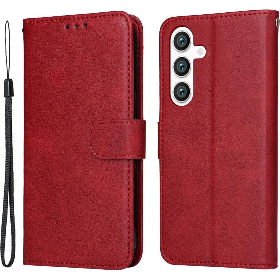 Cover-Discount Premium Handyhülle Etui rot (Samsung Galaxy S24+), Smartphone Hülle, Rot