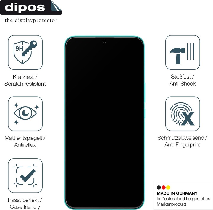 Actual product image Dipos Anti-Shock Screen Protector Matte (1 Piece, Wiko T10)