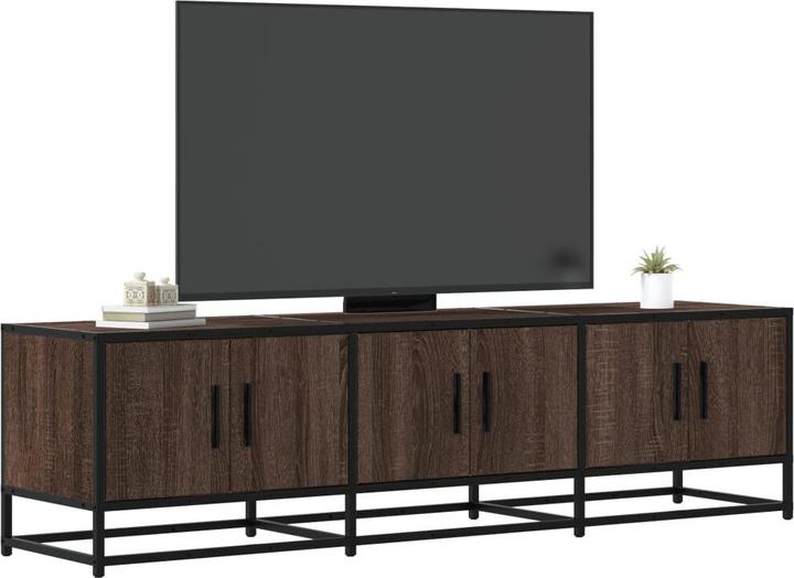 Actual product image vidaXL TV cabinet Lowboard TV cabinet TV table Brown oak look (150 x 35 x 41 cm)
