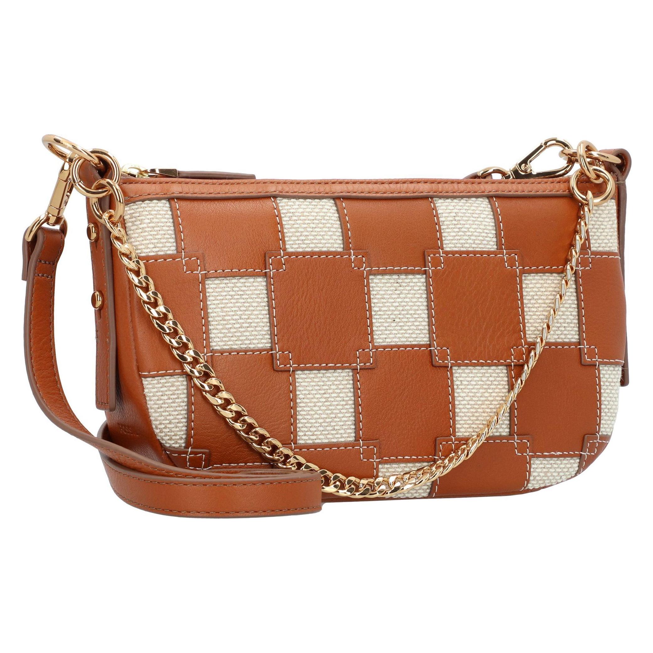 Fossil, Damen, Handtasche, Jolie Umhängetasche Leder 24 Cm, Beige, Braun