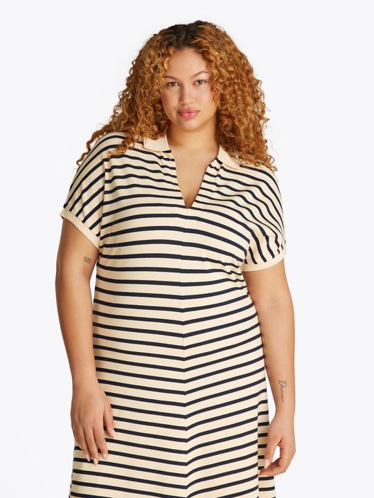 Productafbeelding Tommy Hilfiger Authentisches Lyocell-Midi-Kleid mit offenem Kragen (54)