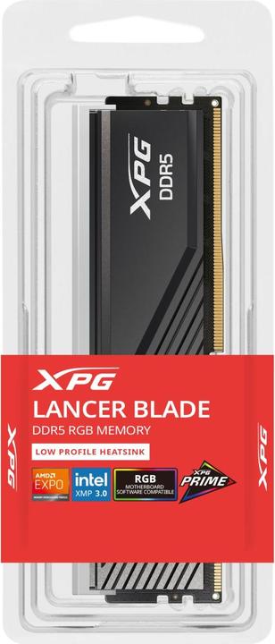 Produktbild Adata DIMM 32 GB DDR5-6000 (schwarz, AX5U6000C3032G-SLABRBK, Lancer Blade RGB, INTEL XMP, AMD EXPO) (1 x 32GB, 6000 MHz, DDR5-RAM, DIMM)
