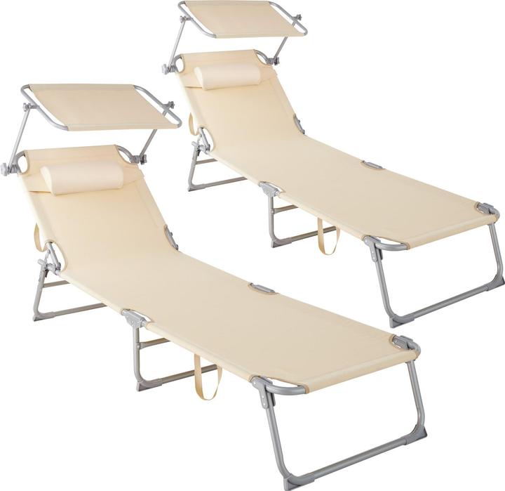 Immagine prodotto tectake 2 Sdraio Chloe (161 cm)