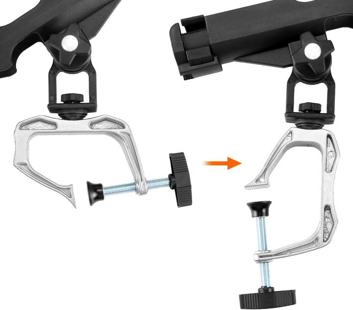 Produktbild Qwork 2er Angelrutenhalter-Set für Boote, 360° verstellbar