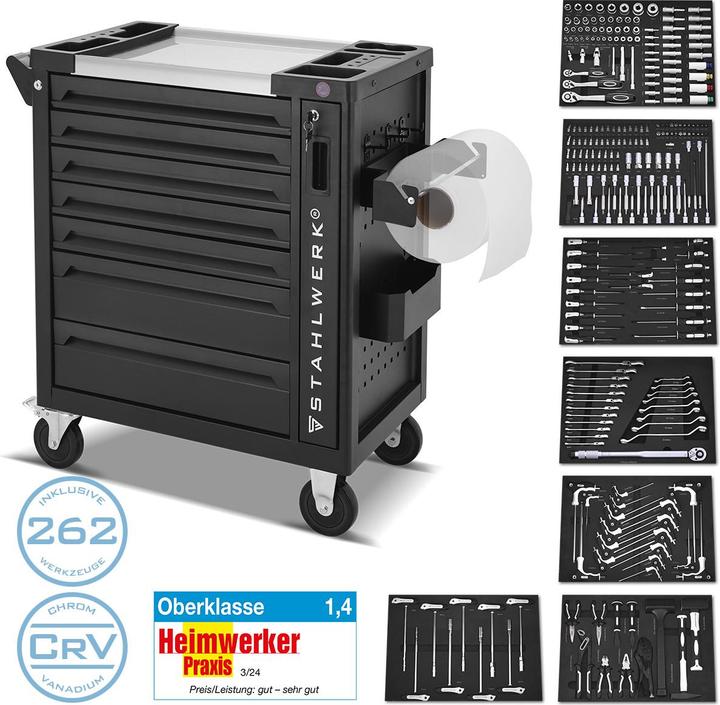 Actual product image Stahlwerk Workshop trolley PHOENIX tool trolley Assembly trolley 262 tools CrV (262 x)