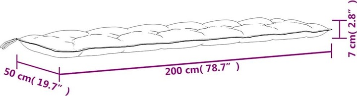 Actual product image VidaXL Alfredo (200 x 50 x 7 cm)